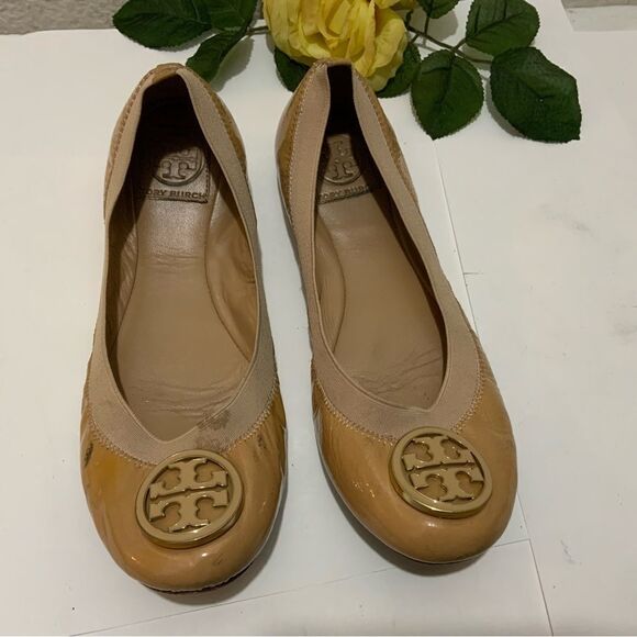 Tory Burch Caroline Patent Ballet Flats 8M - Picture 8 of 11